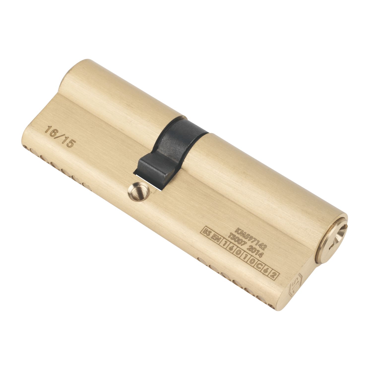 Smith & Locke Fire Rated 1 Star Double 6-Pin Euro Cylinder Lock 40-50 (90mm) Polished Brass (4298P)