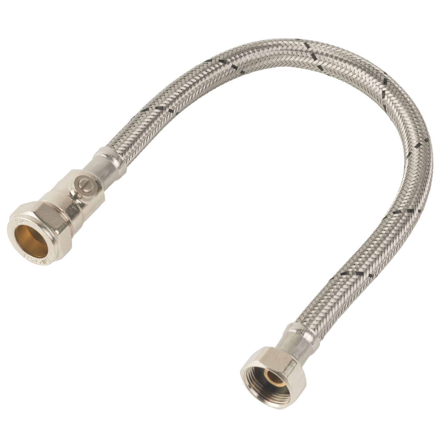 Midbrass Flexible Hoses with Isolation Valve 3/4" x 3/4" x 500mm 2 Pack (430HK)