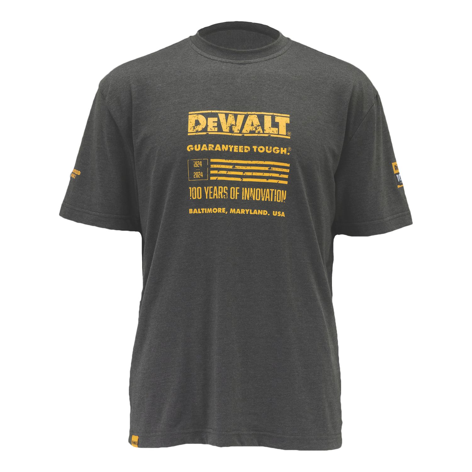 DEWALT 100 Year Graphic Short Sleeve T-Shirt Grey X Large 45-47" Chest (430PA)