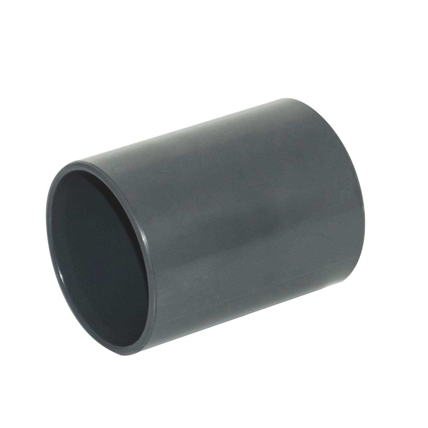 FloPlast Solvent Weld Straight Couplers 40mm x 40mm Anthracite Grey 5 Pack (431KJ)
