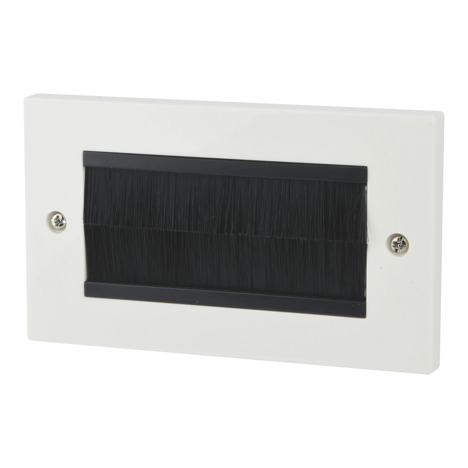 Labgear 70436R/S 4-Module Modular Brush Faceplate White (432CL)