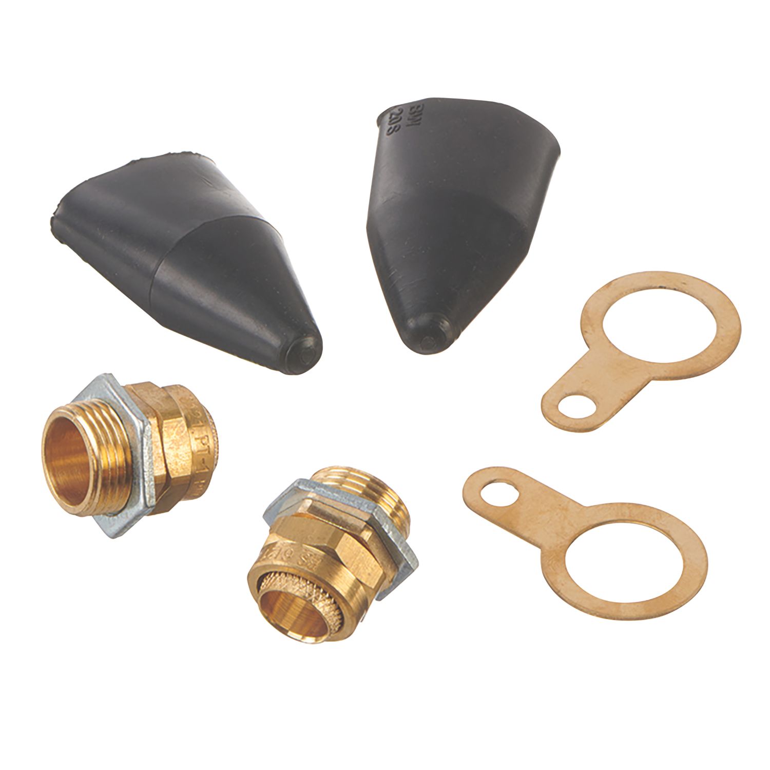 Vimark Brass Internal Gland Kit Short 20mm Black 2 Pack (432VT)