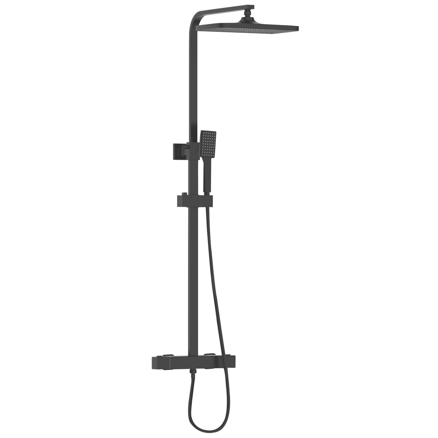 Bristan Craze HP Rear-Fed Exposed Black Thermostatic Diverter Mixer Shower (433JE)