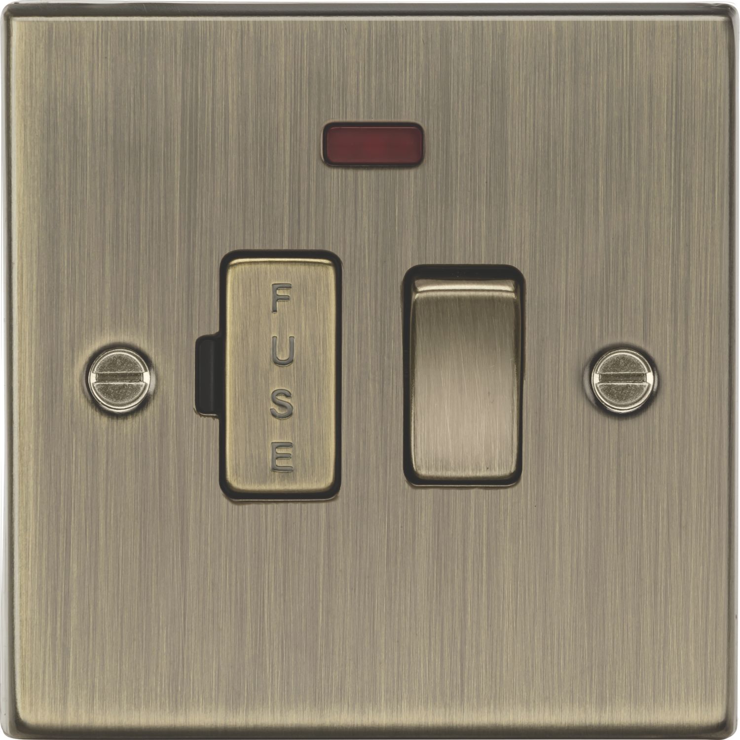 Knightsbridge 13A Switched Fused Spur with LED Antique Brass (433TY)
