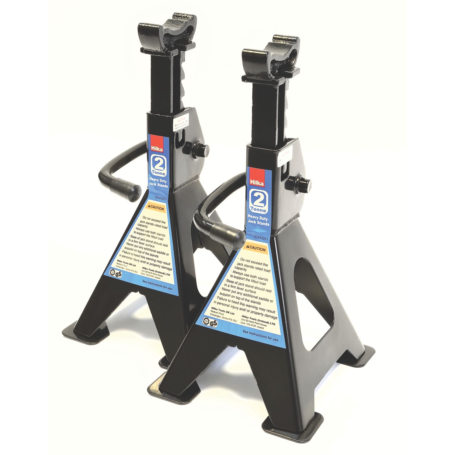 Hilka Pro-Craft 2 Tonne Ratchet Axle Stands 1 Pair (4351J)