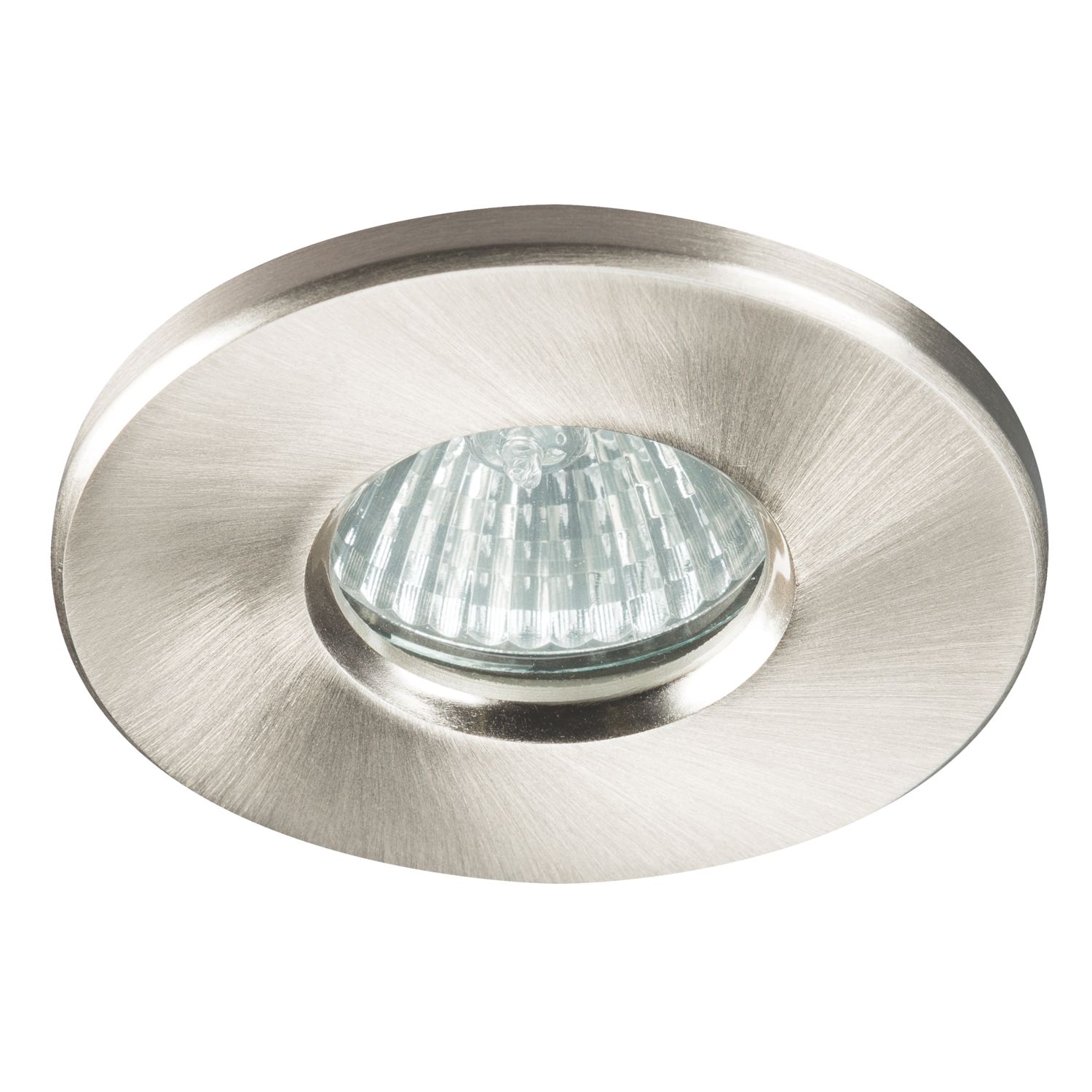 Knightsbridge Fixed IP65 GU10 Recessed Downlight Brushed Chrome (435GA)