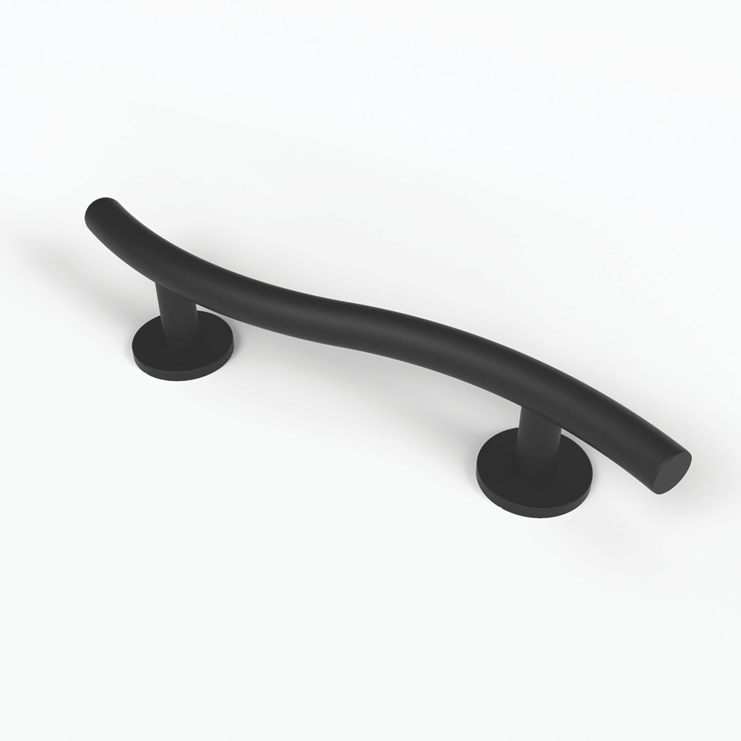 Nymas NymaSTYLE Curved Household Luxury Grab Rail Matt Black 480mm (435JM)