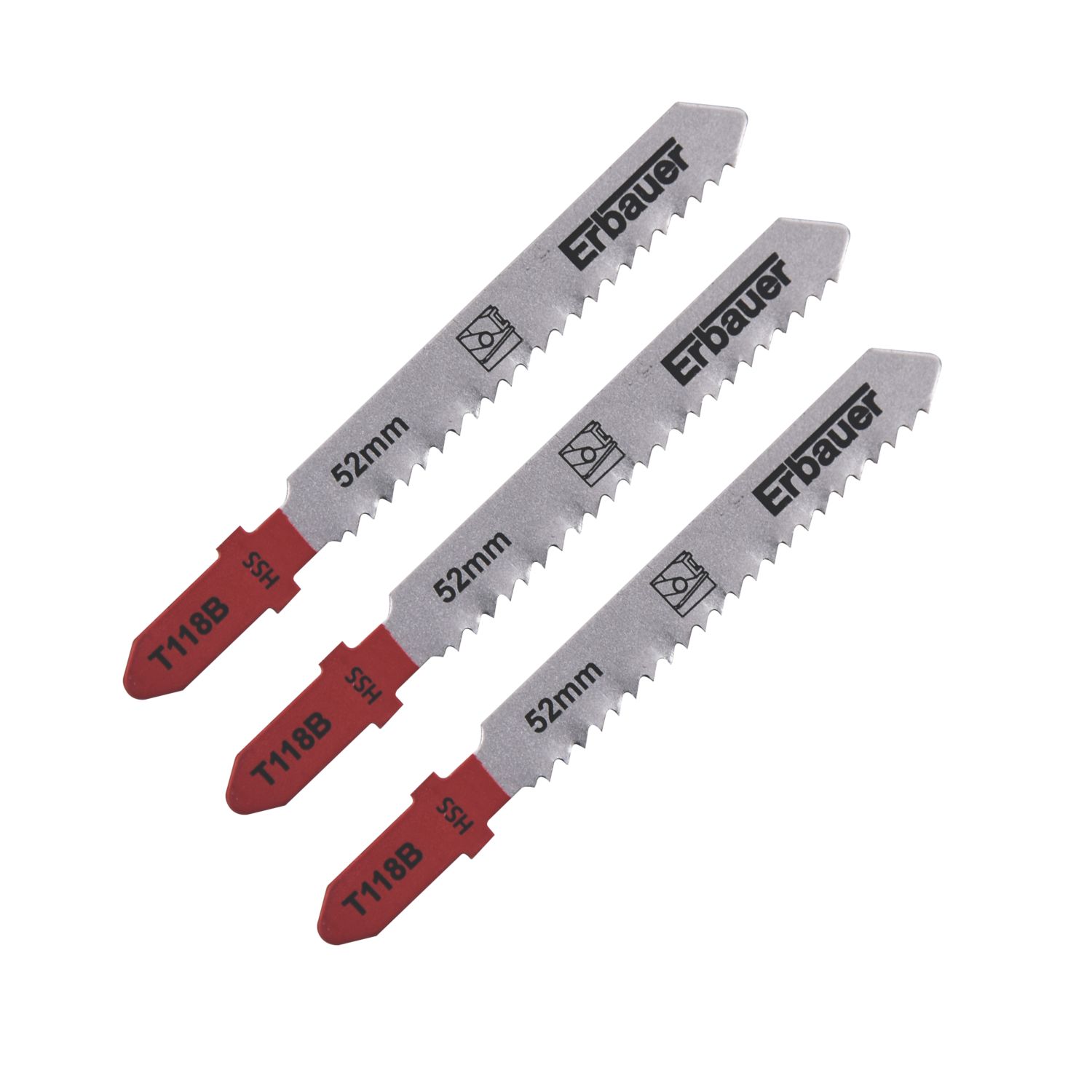 Erbauer Metal Jigsaw Blades 75mm 3 Piece Set (435PH)