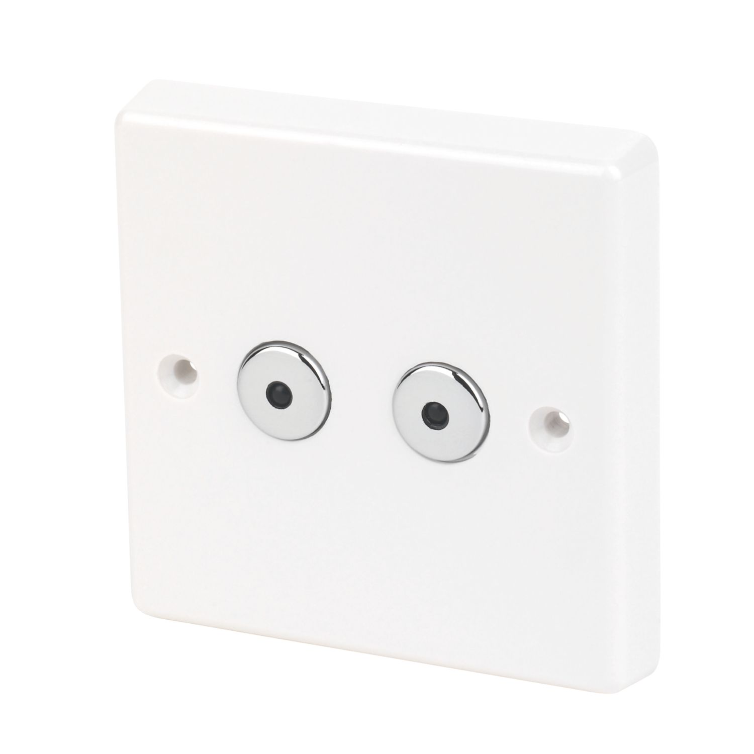 Varilight V-ProIR 2-Gang 1-Way LED Touch / Remote Dimmer Switch White (4371J)