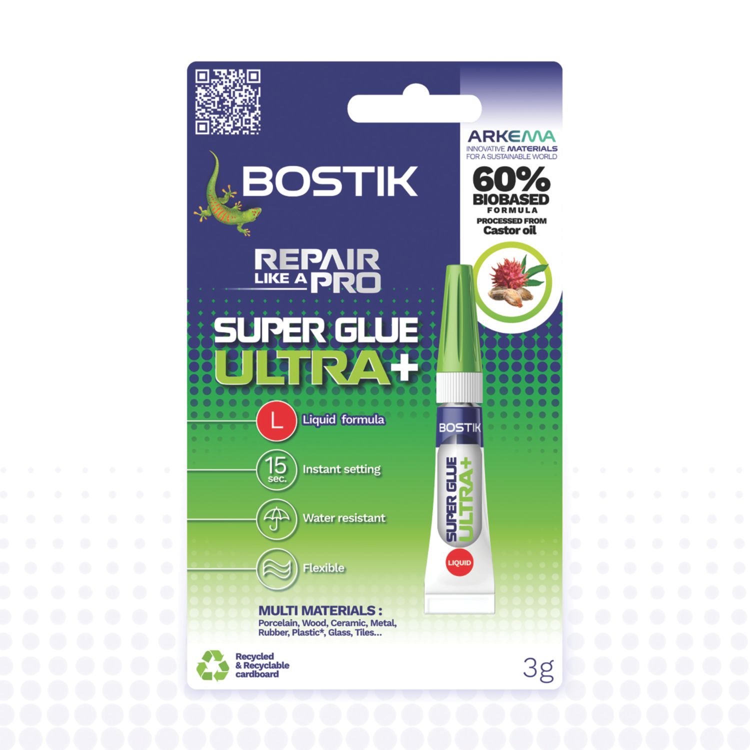 Bostik Bio-Based Super Glue Ultra+ 3g (437VR)