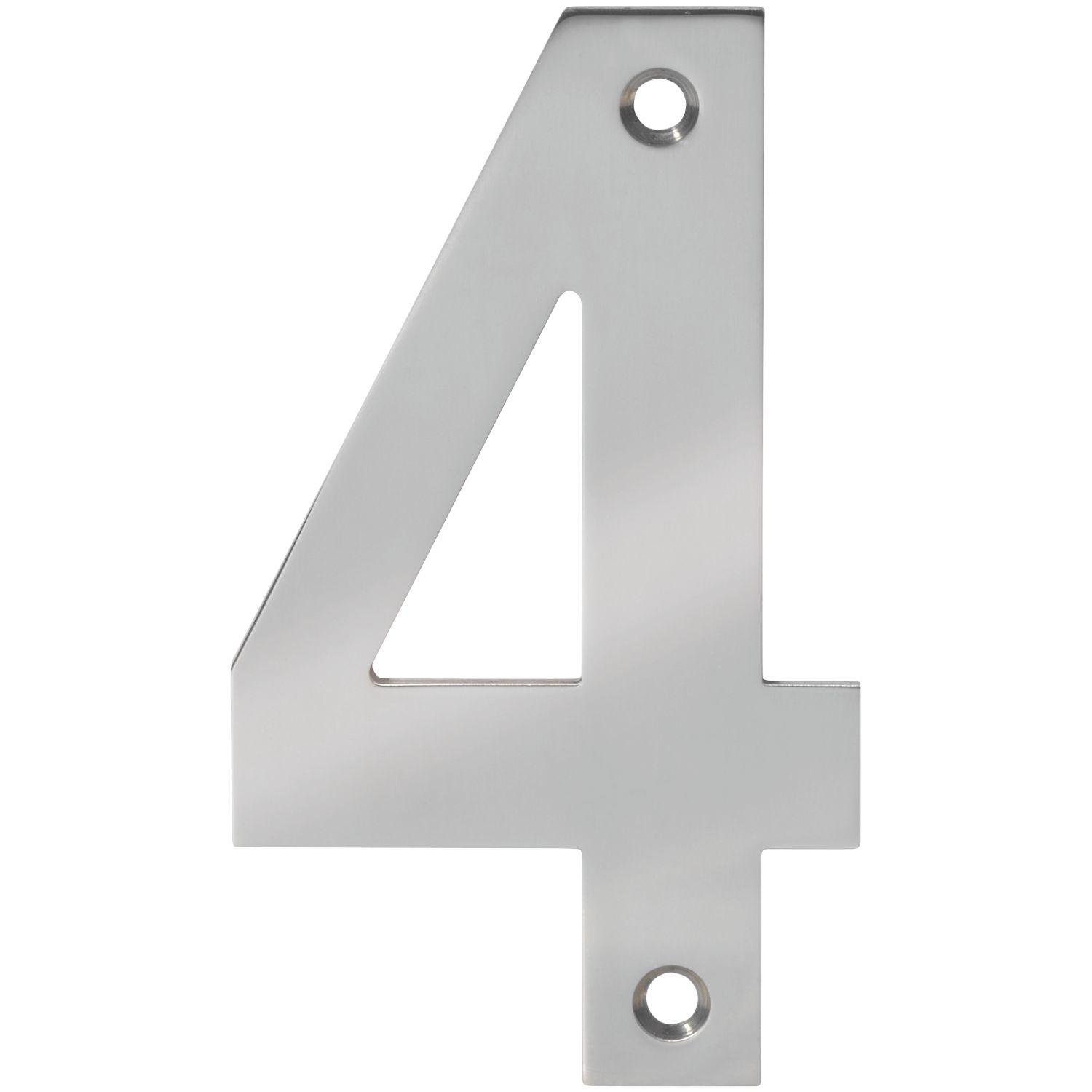 Eclipse Door Numeral 4 Polished Stainless Steel 100mm (438FT)