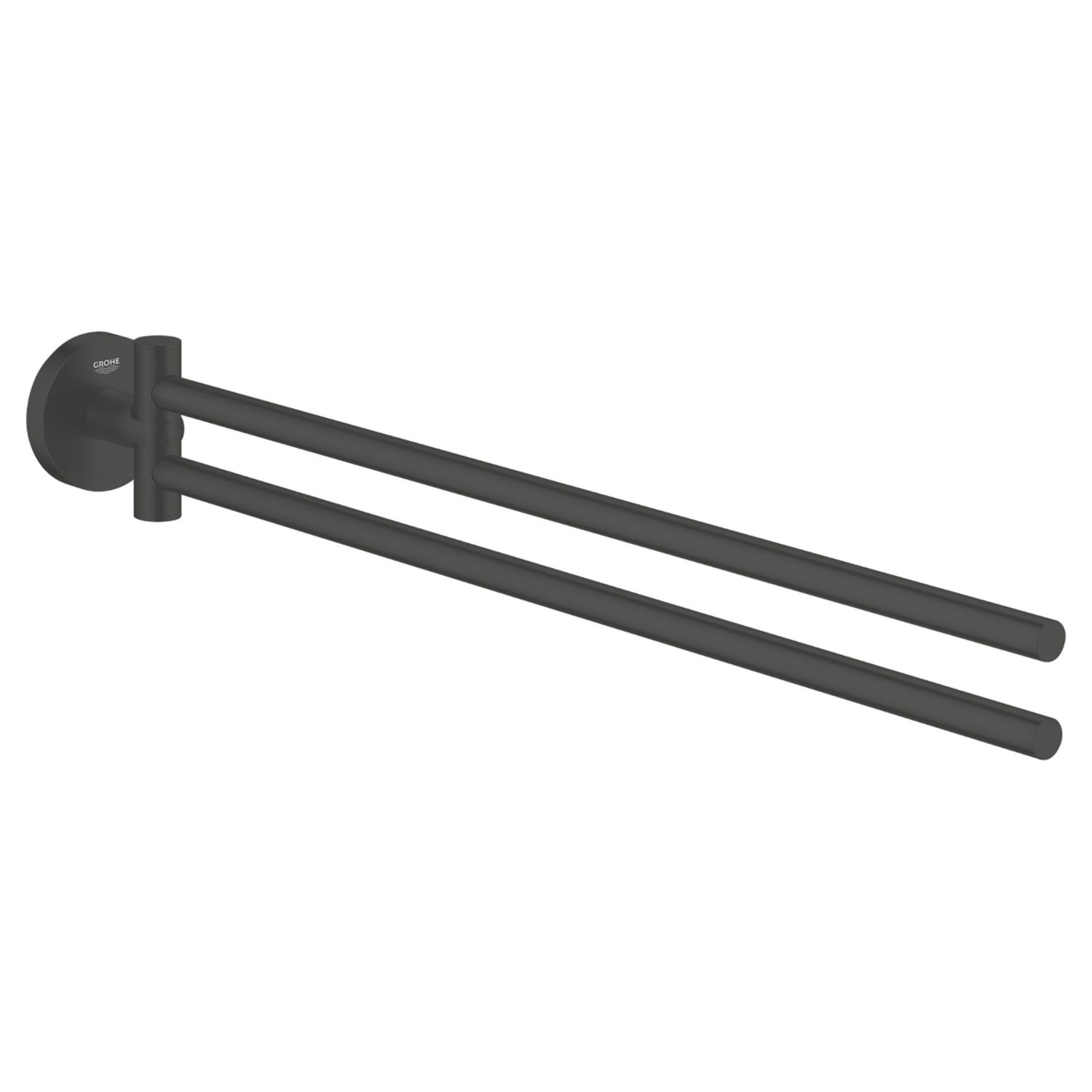 Grohe Start Accessories Double Towel Bar Matt Black 439mm x 55mm x 61mm (438YX)