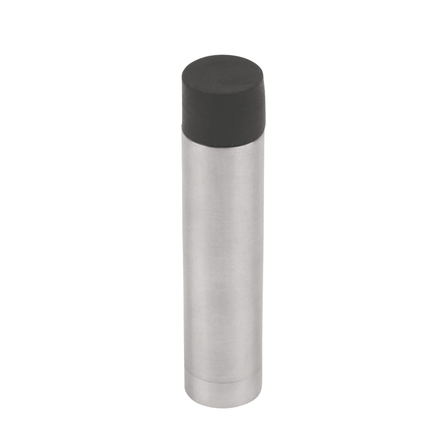 Cylinder Projection Door Stops with Concealed Fixings 16 x 70mm Satin Chrome 2 Pack (43903)