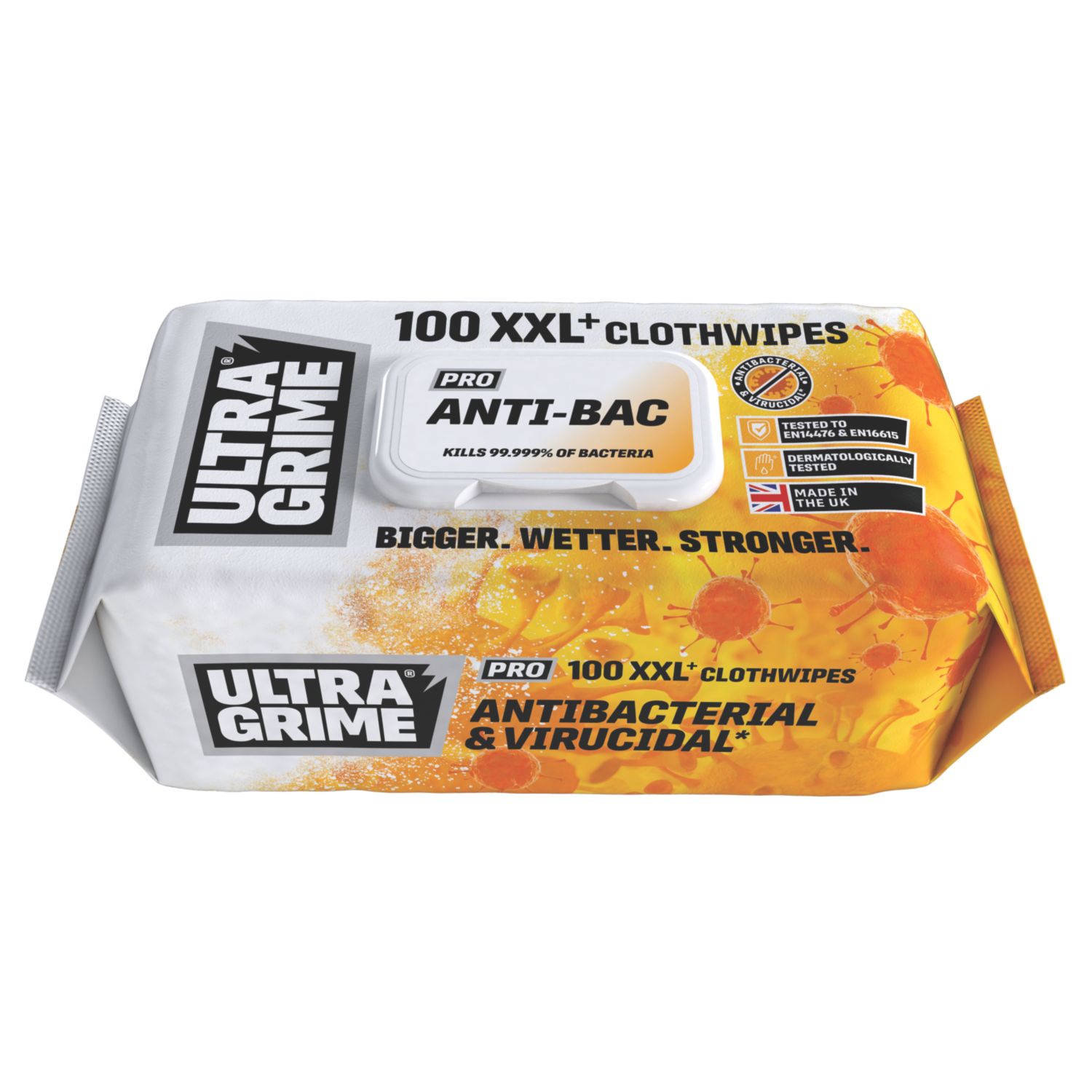 Ultragrime Pro Antibac XXL+ Cleaning Wipes 100 Pack (439CH)