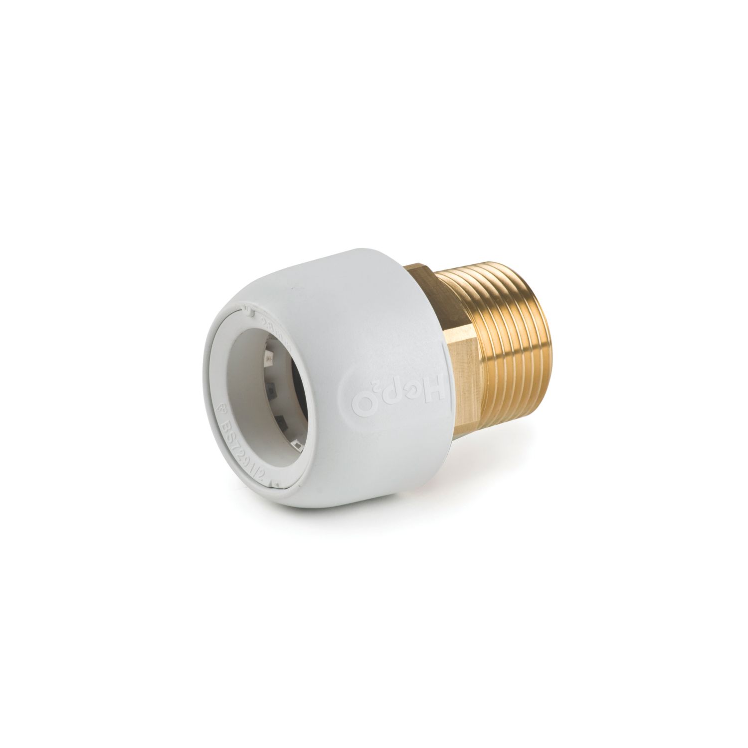 Hep2O Plastic Push-Fit Adapting Male Coupler 28mm x 1" (4404R)
