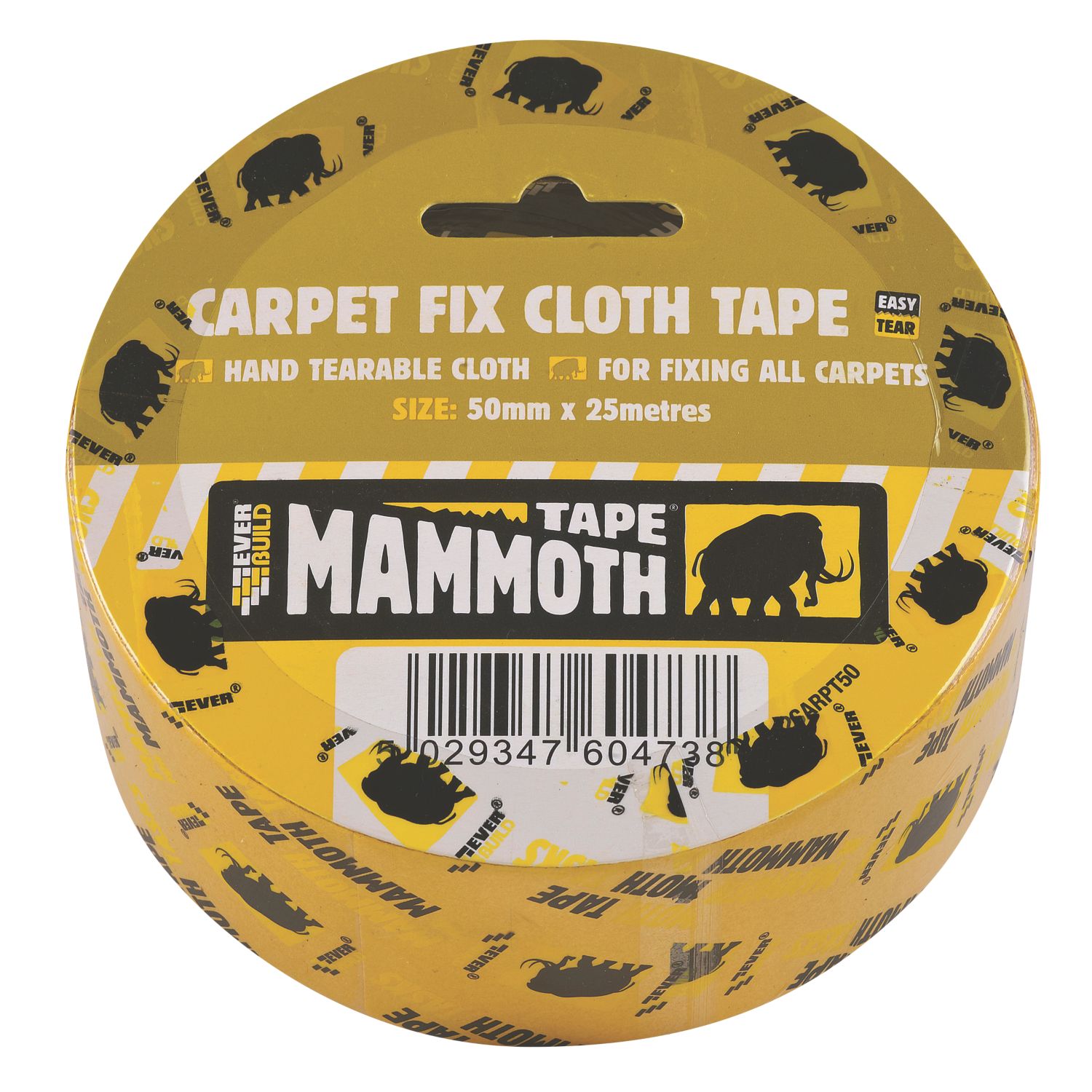 Everbuild Double-Sided Cloth Carpet Tape Clear 25m x 50mm (440FR)