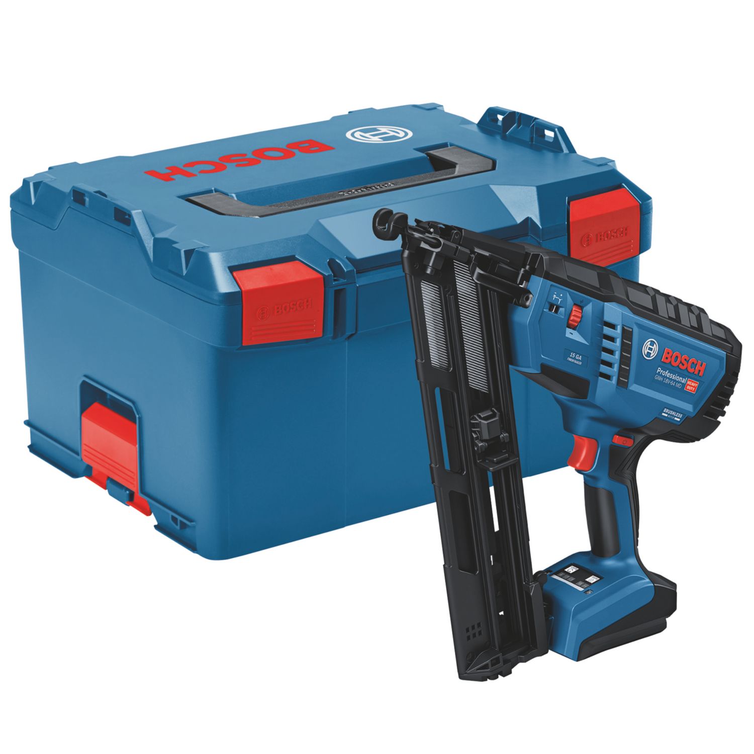 Bosch GNH 18V-64 MD Professional 64mm 18V Li-Ion AMPShare Brushless Mechanical & Electrical Cordless Nail Gun - Bare (441CP)