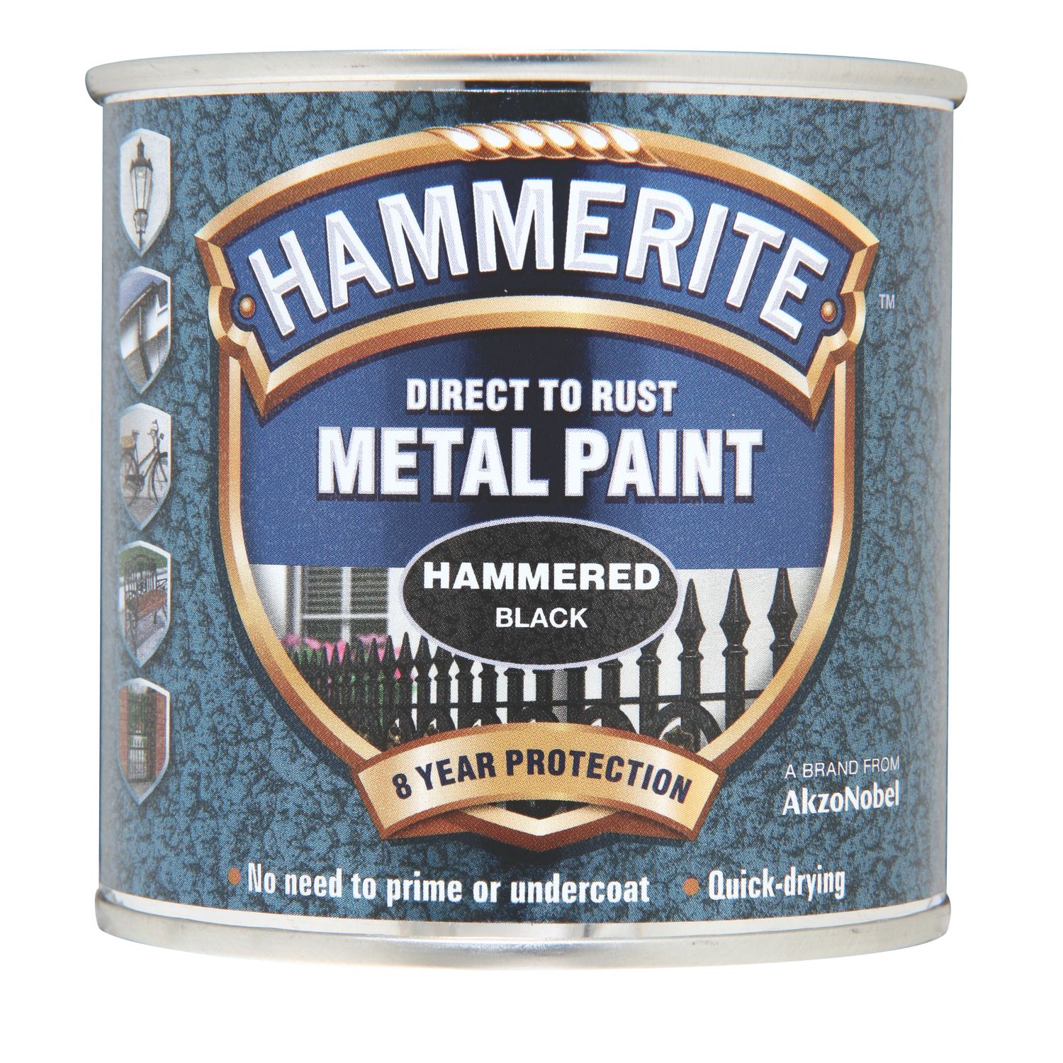 Hammerite 250ml Black Metal Paint (44249)