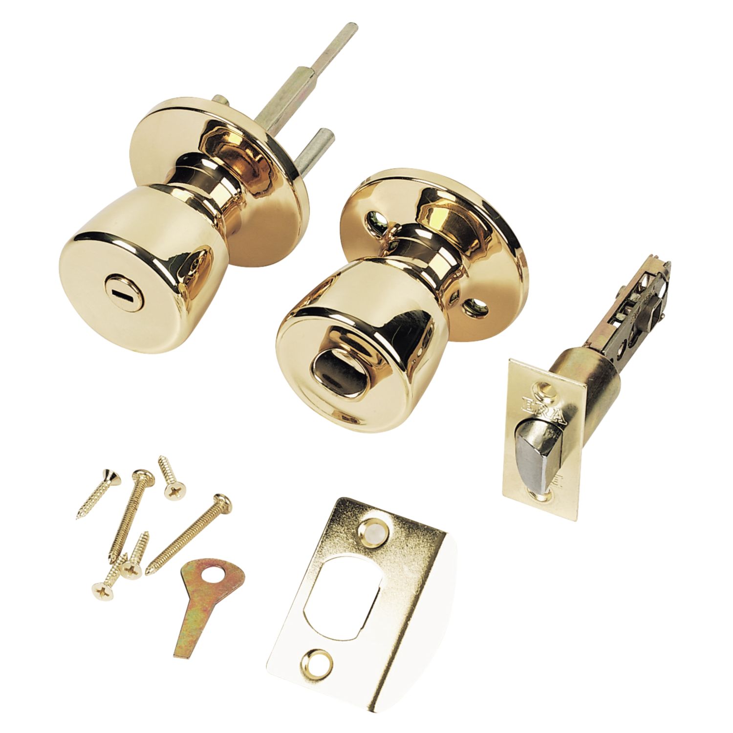 ERA Lever Type A Door Handle Set Polished Brass 67mm (44258)