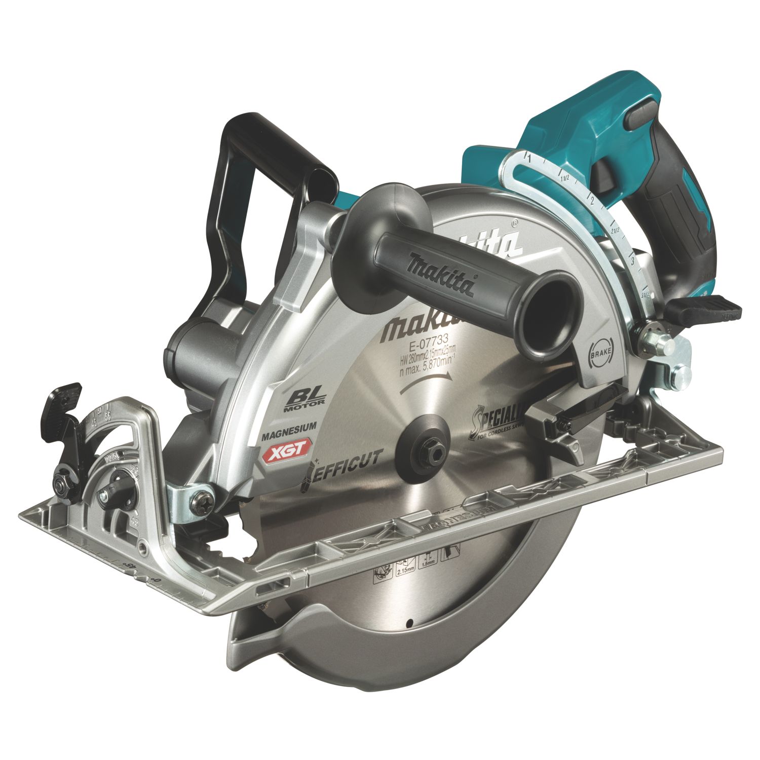 Makita RS002GZ 260mm 40V Li-Ion XGT Brushless Cordless Rear Handled Circular Saw - Bare (442VV)