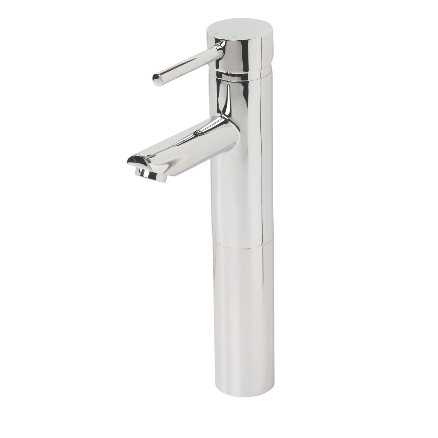 Swirl Essential Chrome 306mm Tall Lever Mono Basin Mixer Tap With Clicker Waste (44454)