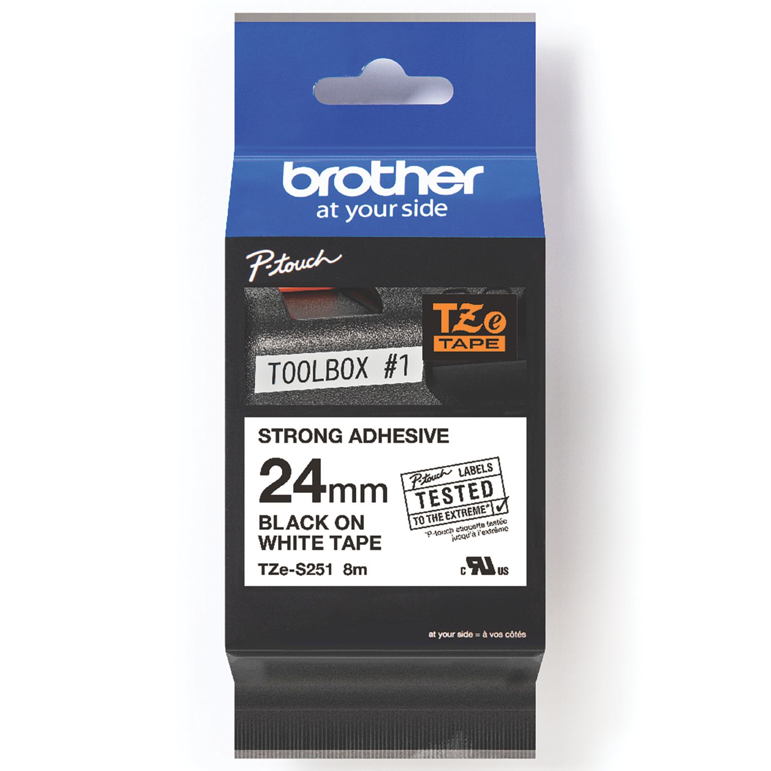 Brother TZES251 Strong Adhesive Labelling Tape 24mm x 8m (444KL)