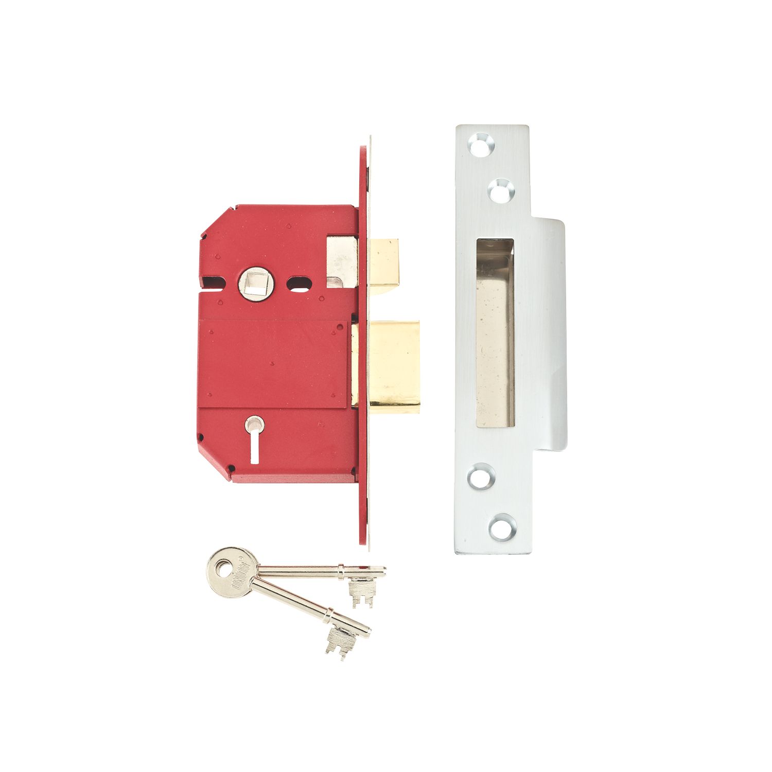Union Fire Rated Stainless Steel BS 5-Lever Mortice Sashlock 68mm Case - 45mm Backset (4458D)