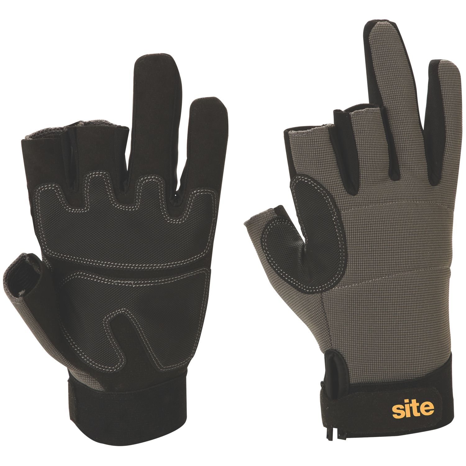 Site 3-Finger Framer Performance Gloves Grey/Black Large (445FR)