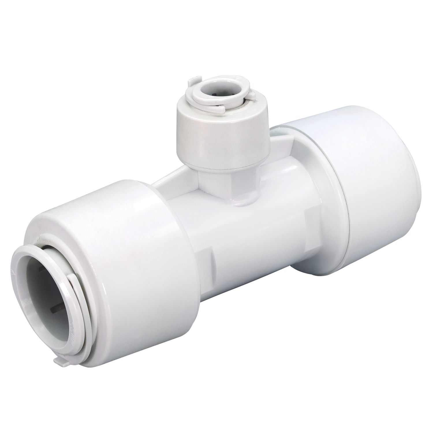 FloPlast FloFit+ Plastic Push-Fit Reducing Tee 22mm x 22mm x 10mm (447RF)