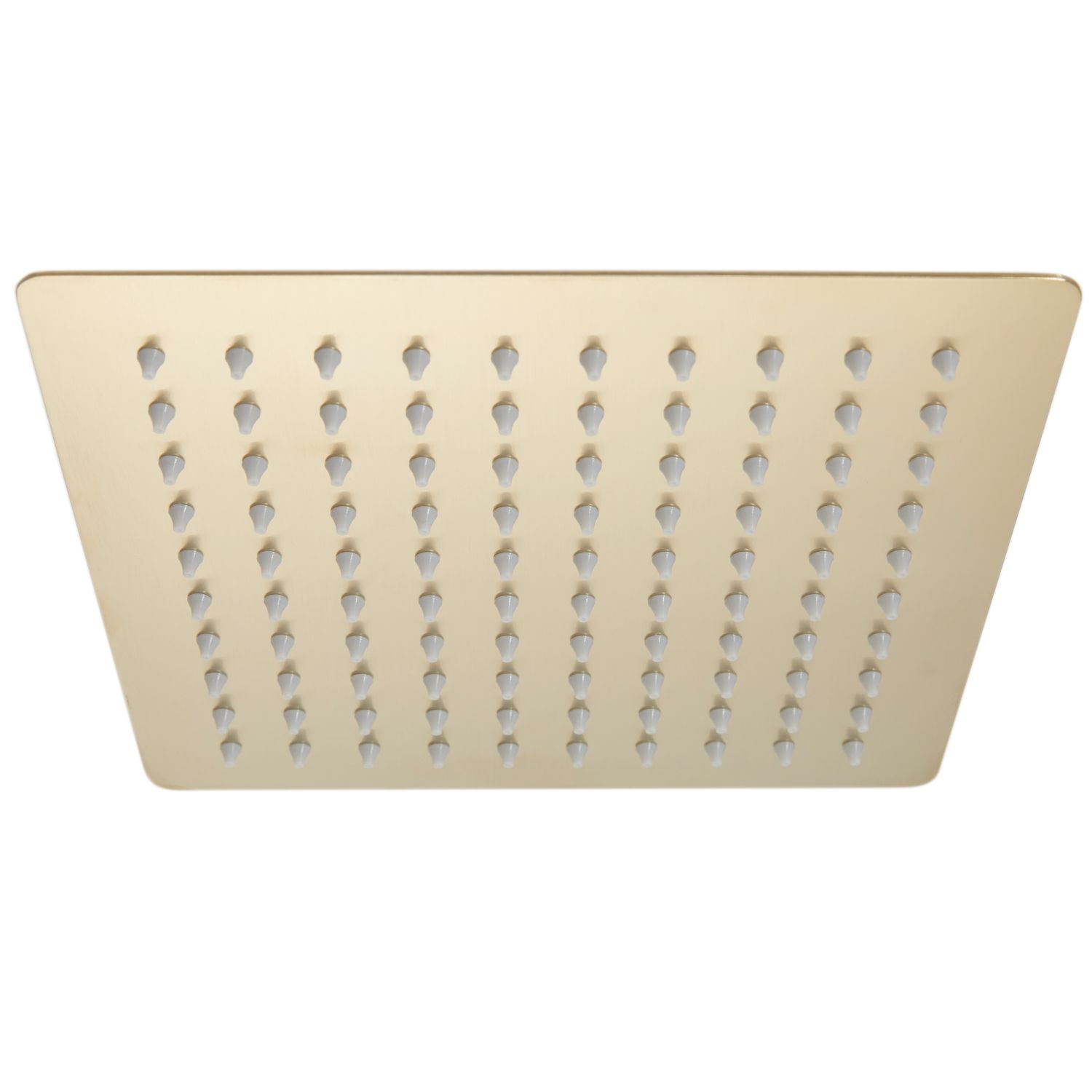Highlife Bathrooms Swivel & Tilt Square Rainfall Shower Head Brushed Brass 200mm (448TJ)