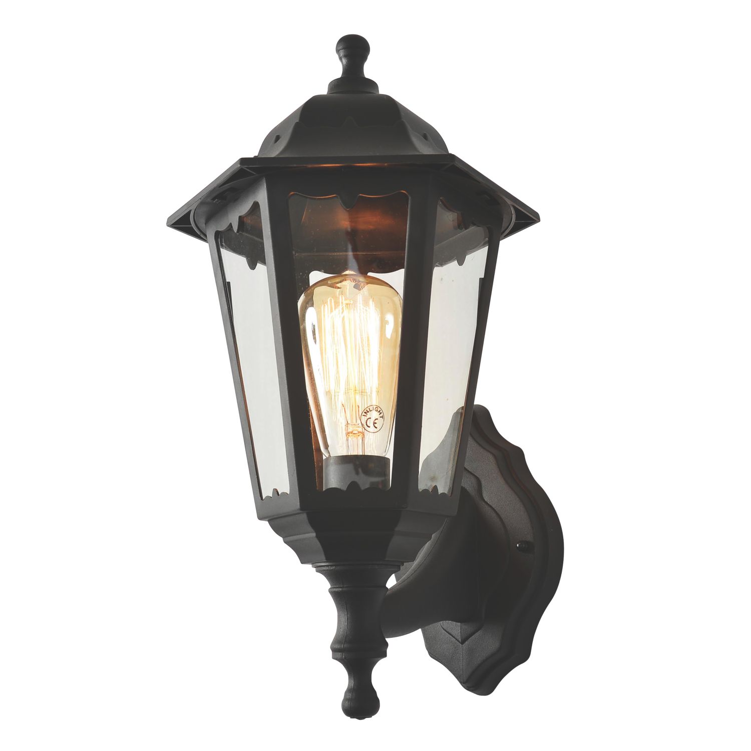 Zink BIANCA Outdoor Up/Down Lantern Wall Light Black (4492J)