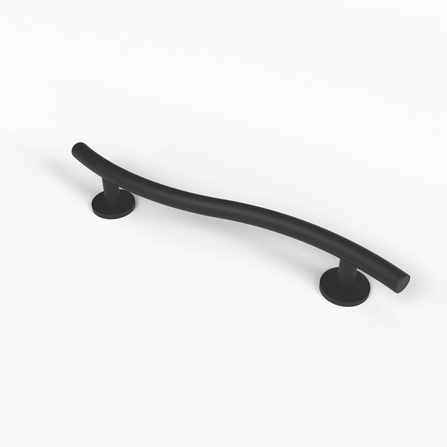 Nymas NymaSTYLE Curved Household Luxury Grab Rail Matt Black 620mm (449JM)