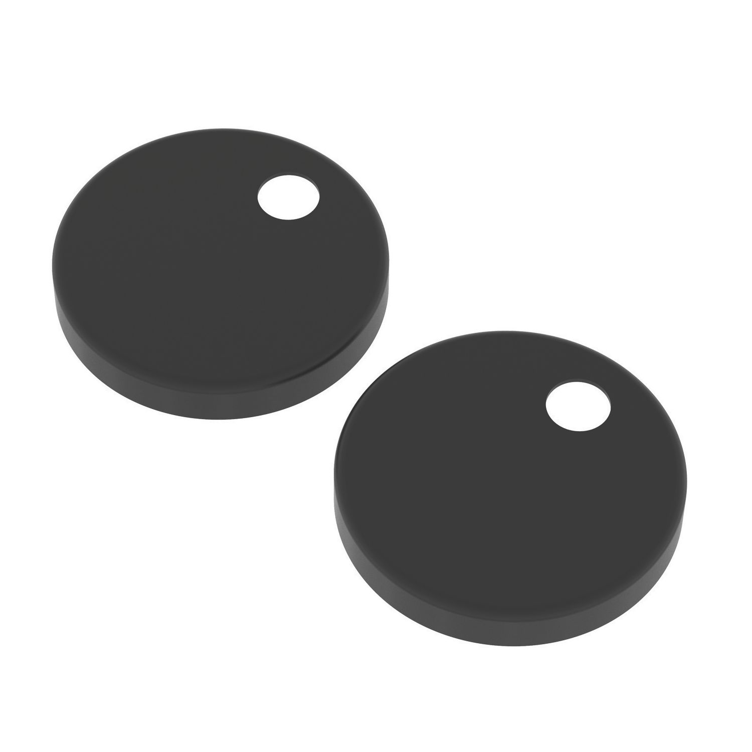 Brixton & Trade Toilet Seat Hinge Cover Caps Wrapover Black (450CH)