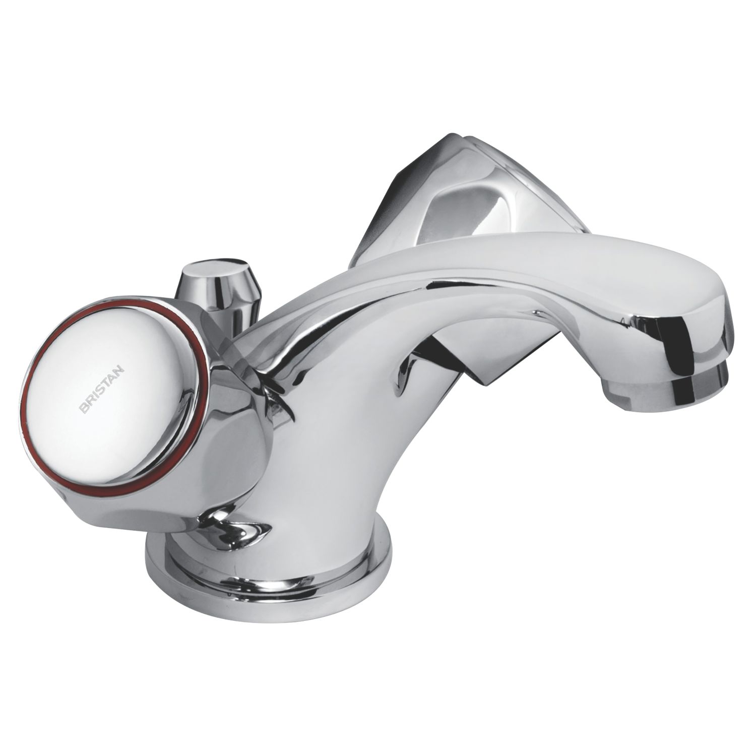 Bristan Club Chrome-Plated 110mm Cloakroom Cross Head Mono Basin Mixer Tap With Pop-Up Waste (450JE)