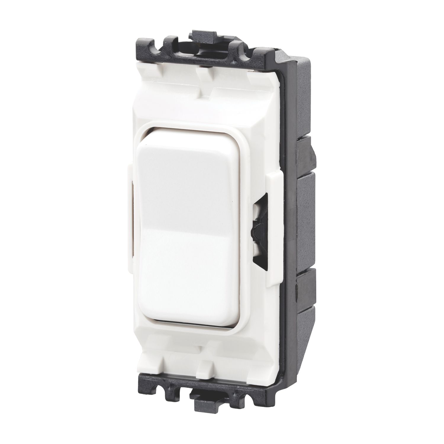 MK Grid Plus 10A Grid SP Control Switch White with Colour-Matched Inserts (451JR)