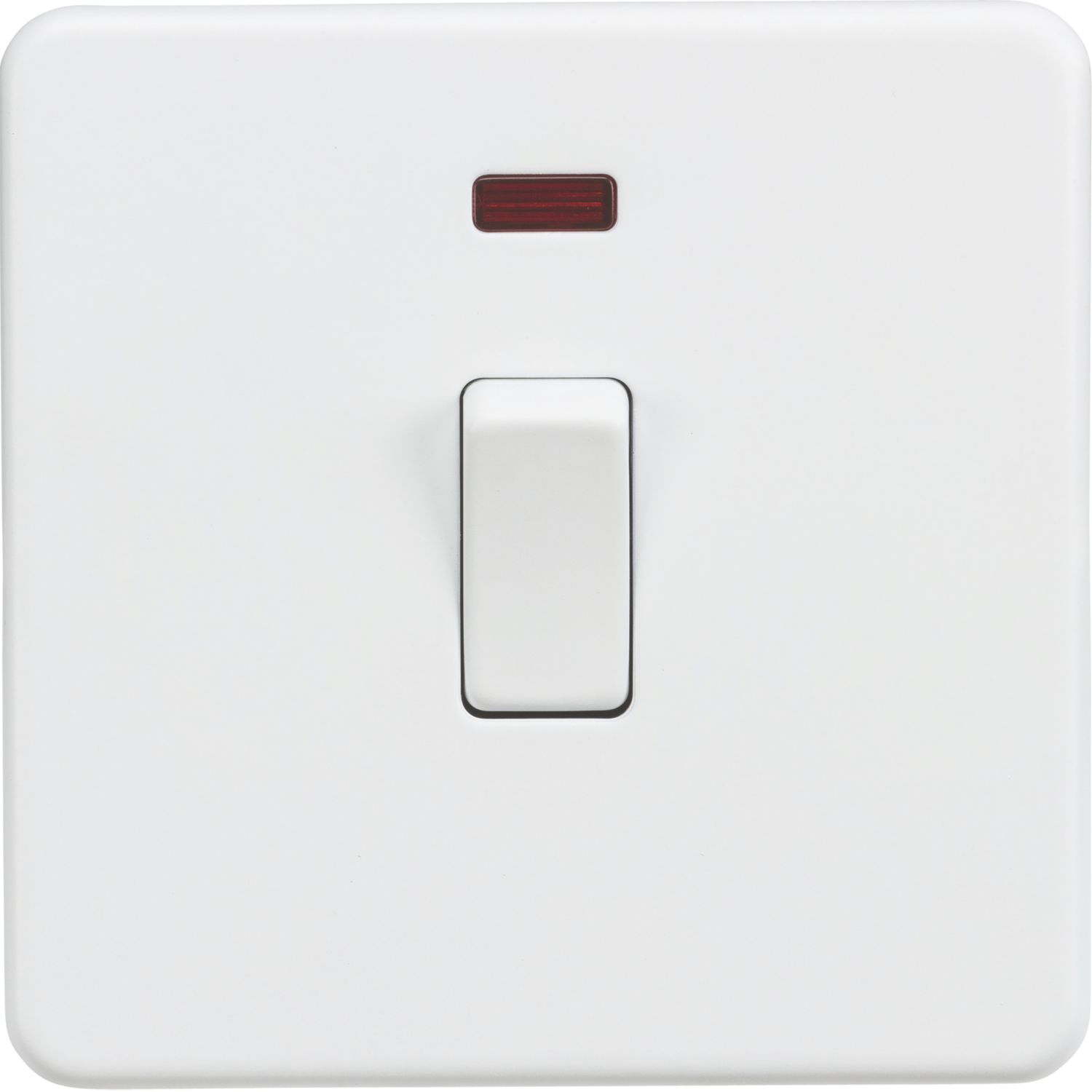 Knightsbridge 20A 1-Gang DP Control Switch Matt White with LED (453TY)