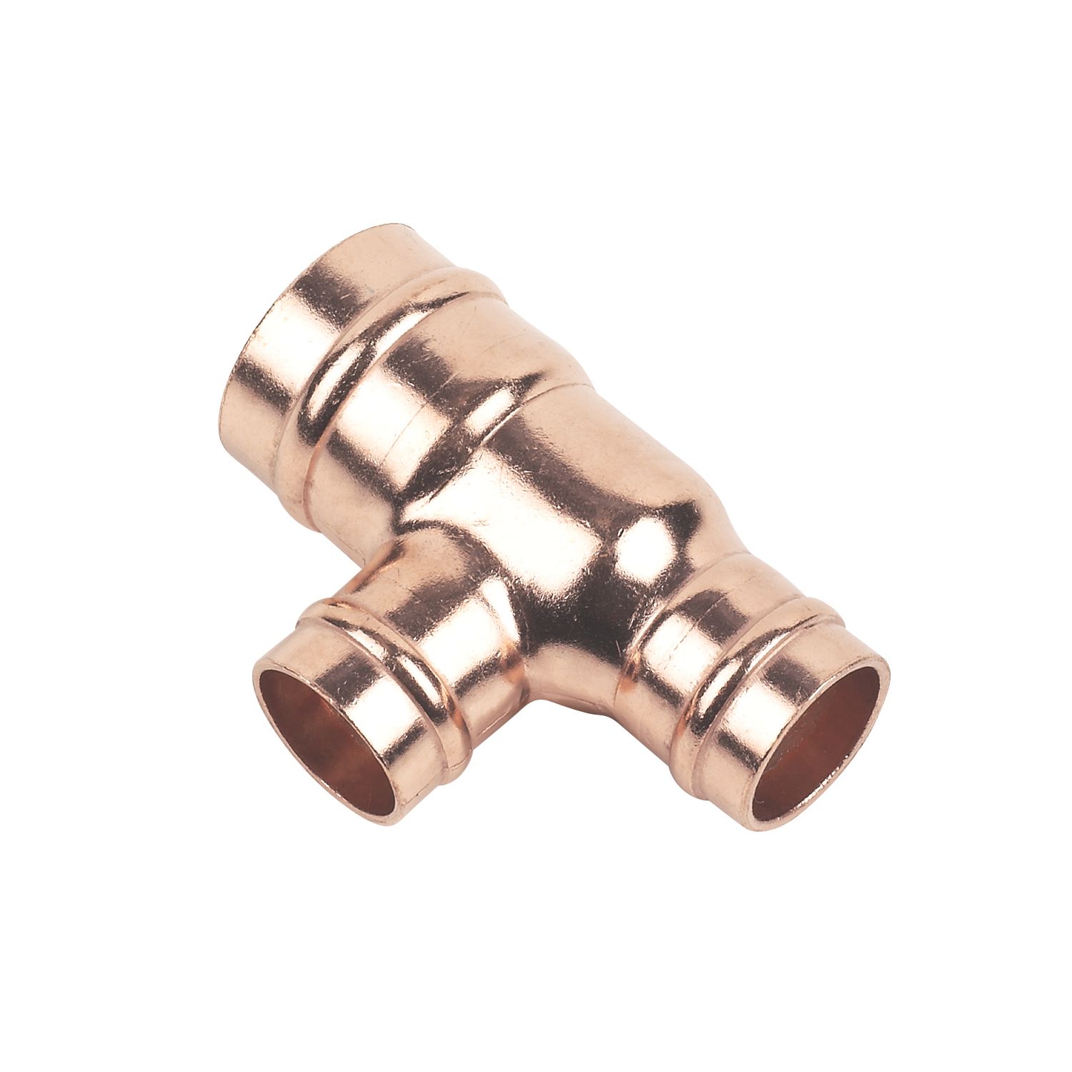 Flomasta Brass Solder Ring Reducing Tees 22mm x 15mm x 15mm 5 Pack (45426)