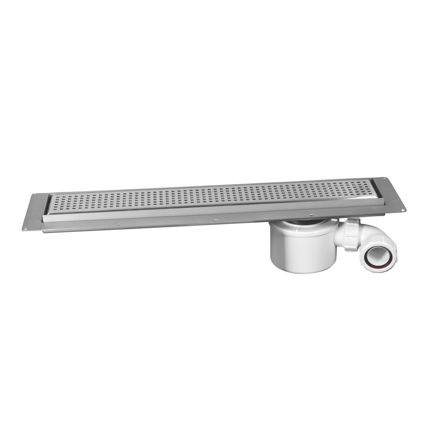 McAlpine CD600-SQ Channel Drain With Grid Brushed Stainless Steel 610mm x 150mm (4562X)