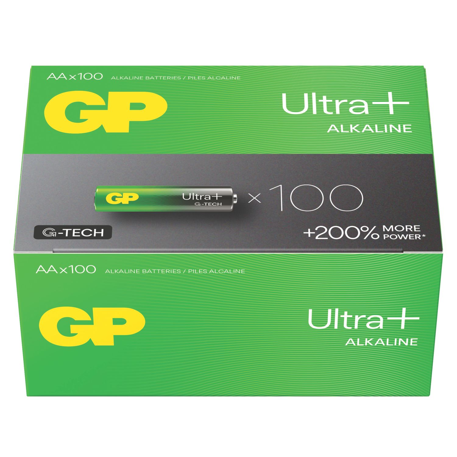 GP Batteries Ultra Plus AA 1.5V Alkaline Batteries 100 Pack (456RM)