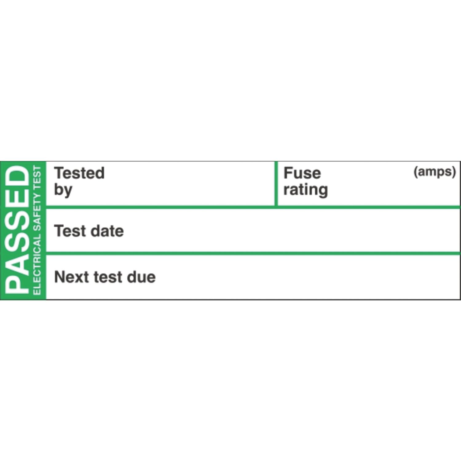 Essentials Pass Test Labels 250 Pack (456YU)