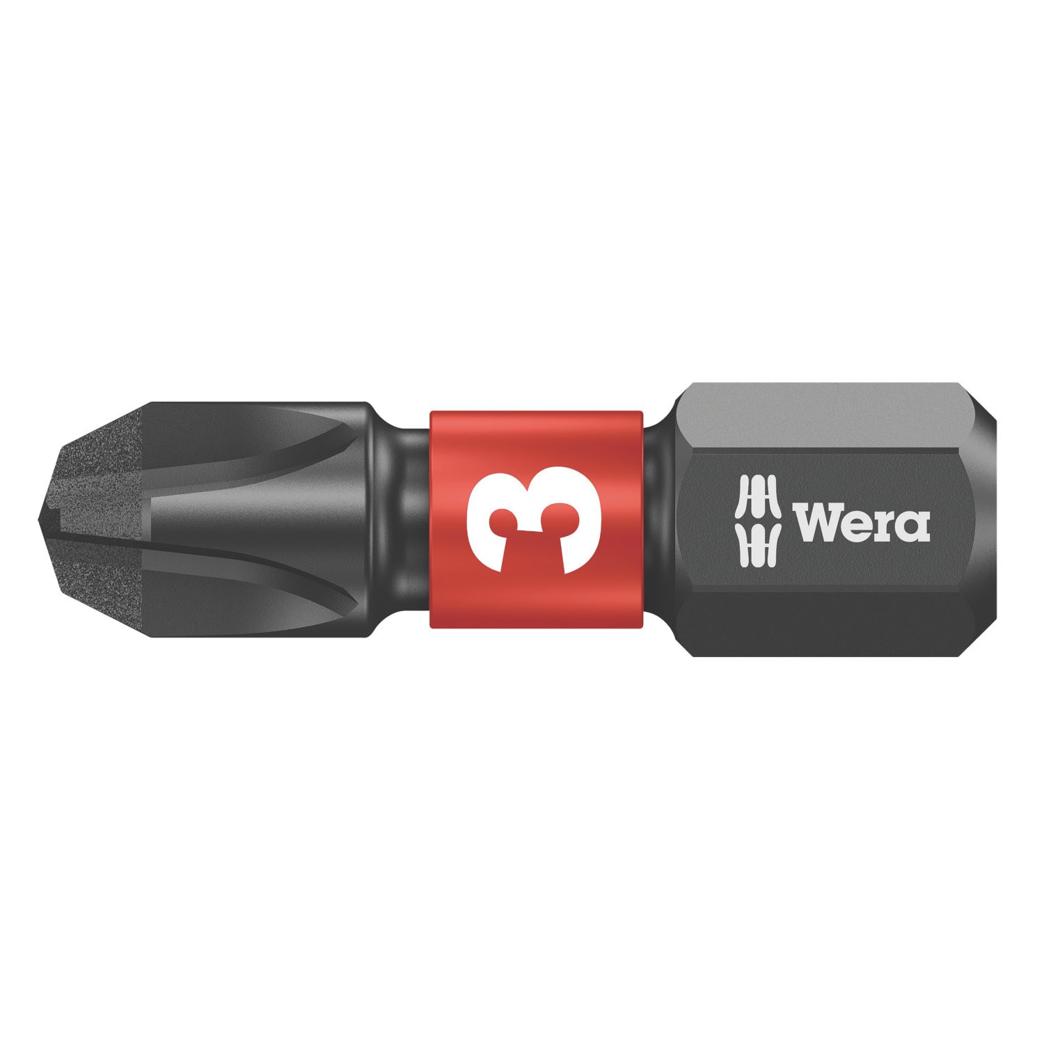 Wera Impaktor 851/1 1/4" 25mm Hex Shank PH3 TriTorsion Screwdriver Bit (457FP)