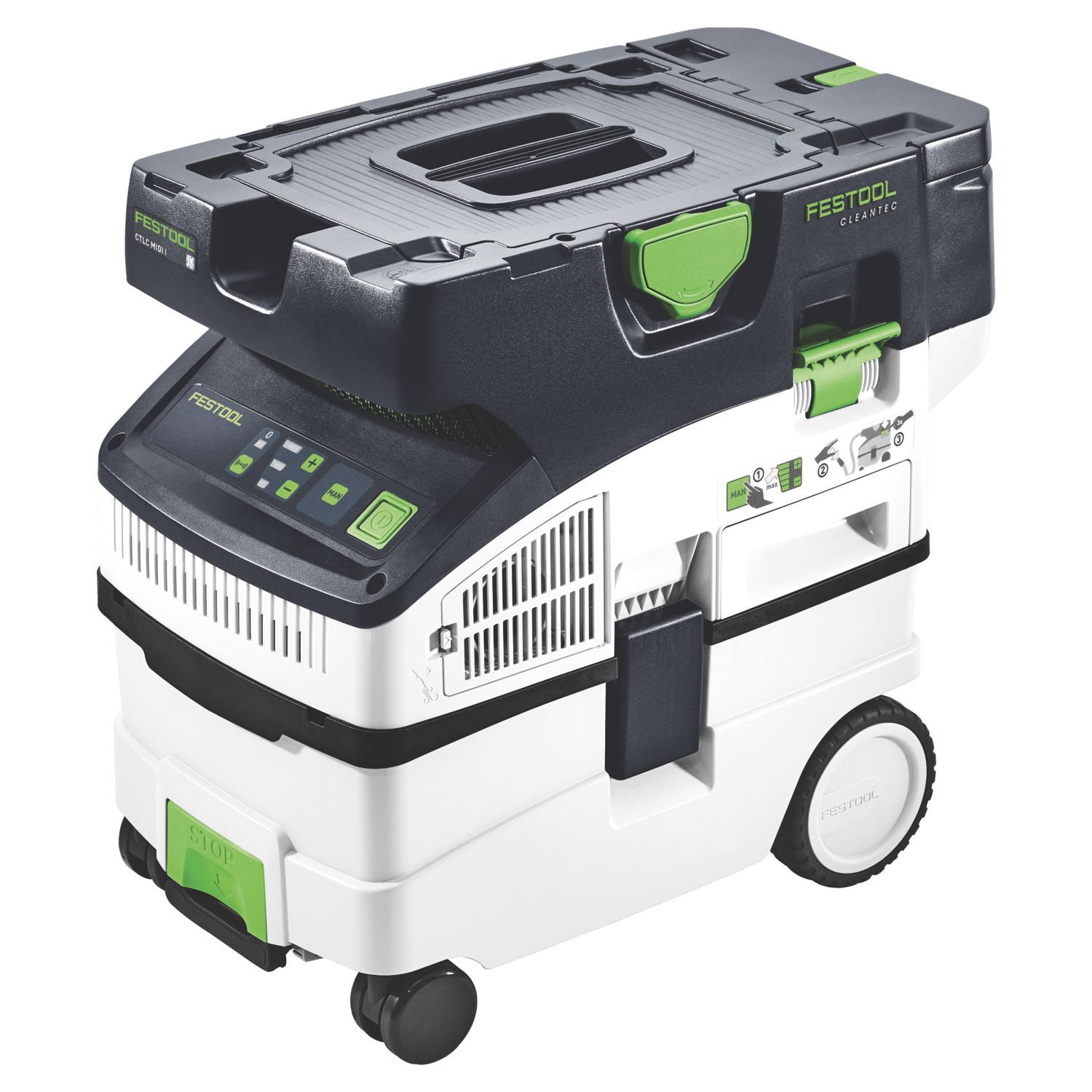 Festool CTLC Midi I-Basic Cleantec 52Ltr/sec 36V Li-Ion Airstream Li-High Power Brushless Cordless L Class Mobile Dust Extractor - Bare (457HN)