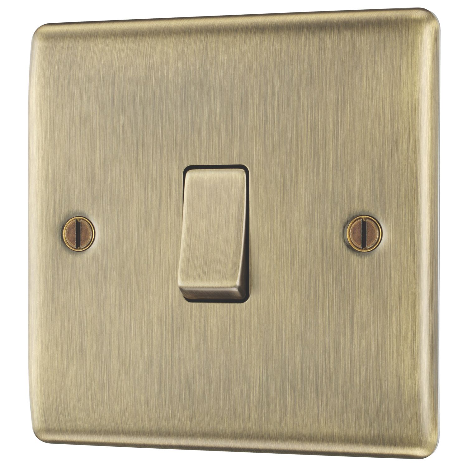 British General Nexus Metal 20A 16AX 1-Gang 2-Way Light Switch Antique Brass (457PM)