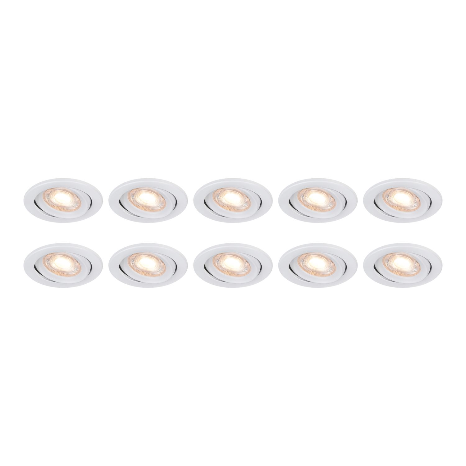 LAP Ubertas Tilt LED Downlights White 4W 450lm 10 Pack (457RE)