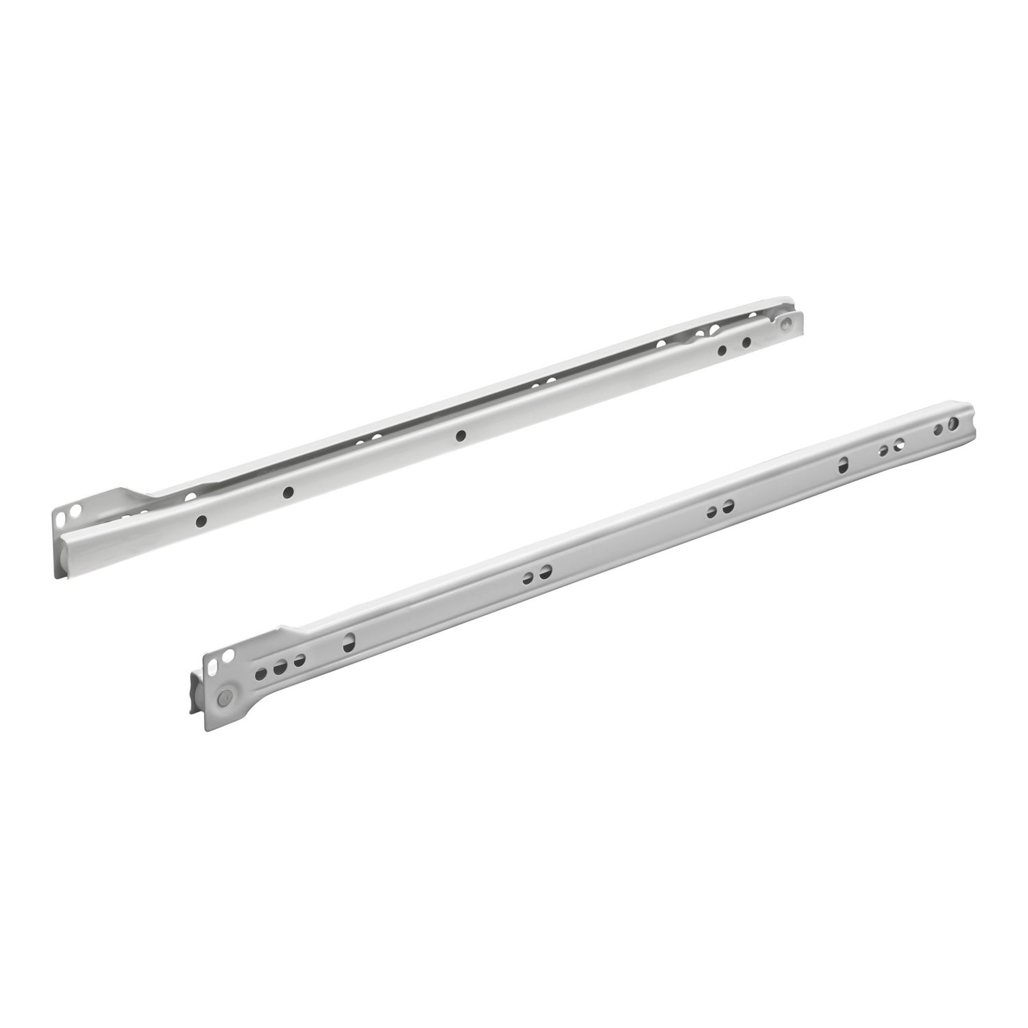 Essentials White Self-Closing Roller Drawer Runners 500mm 2 Pack (457VN)