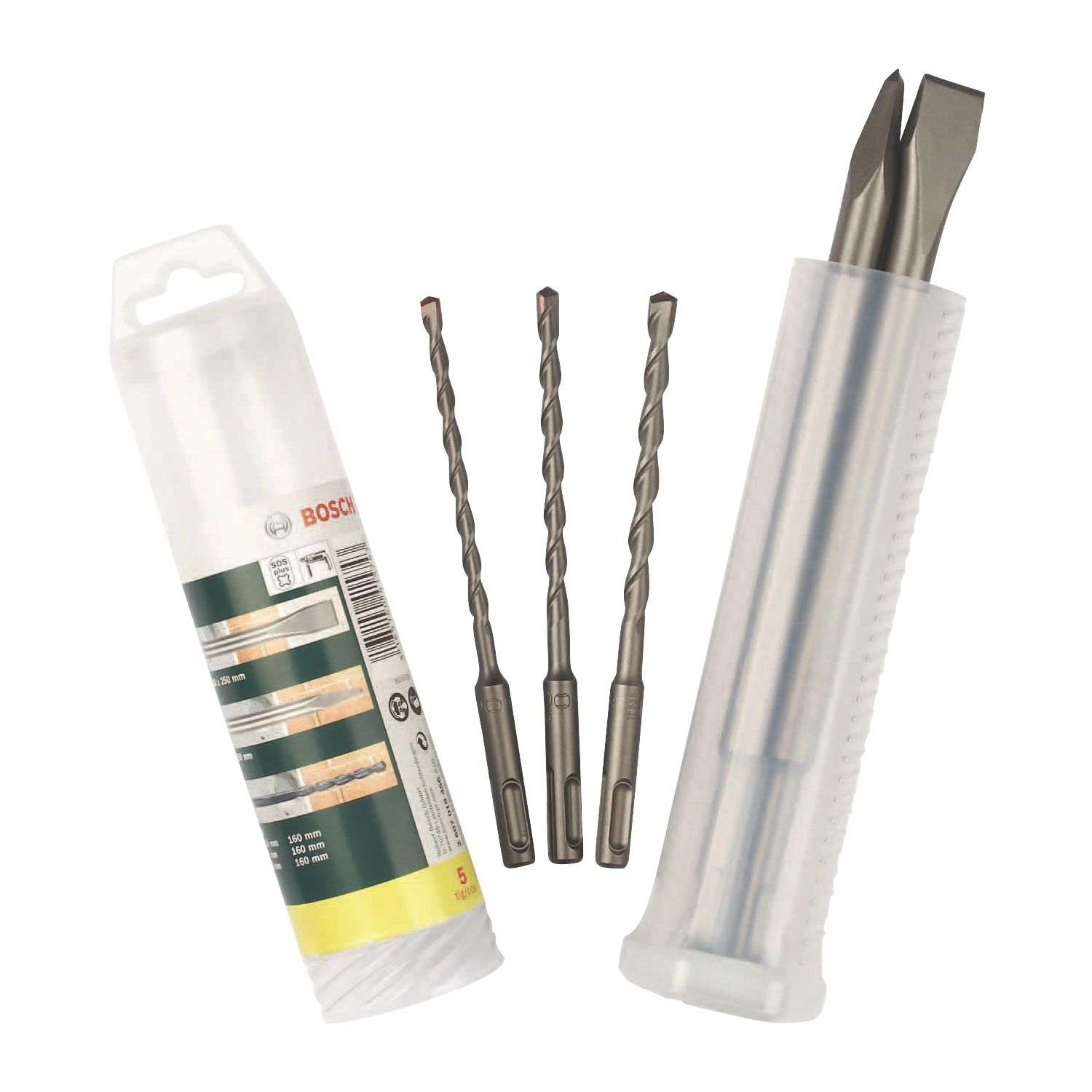 Bosch Masonry SDS Plus Chisel & Drill Bit Set 5 Pieces (460FH)