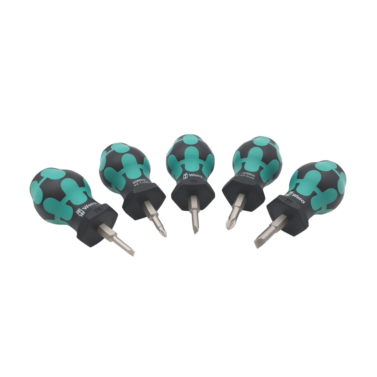 Wera Set 1 Mixed Stubby Screwdriver Set 5 Pieces (460TX)
