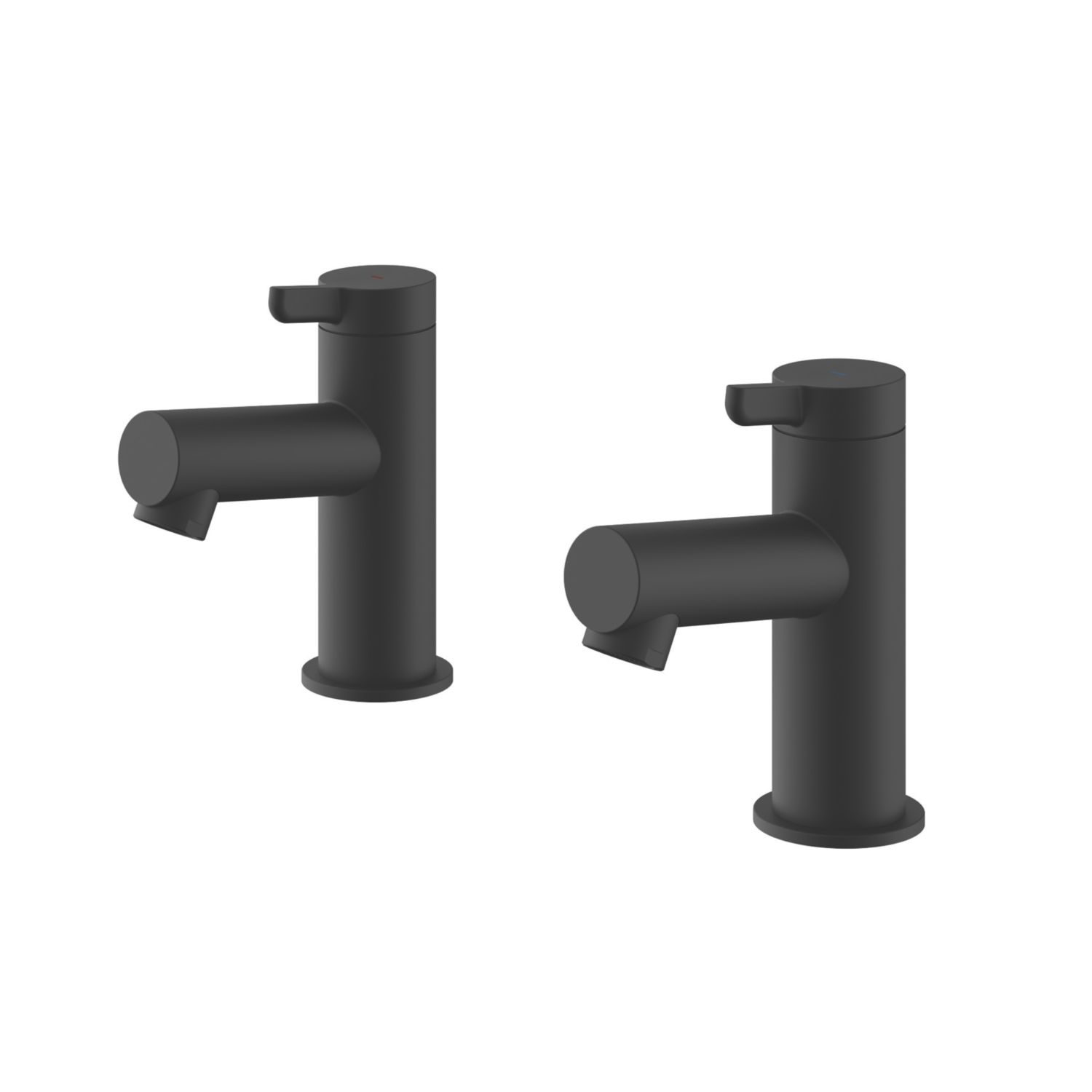 Swirl Bonda Black 120mm Standard Lever 2 Tap Holes Basin Pillar Tap (460XX)