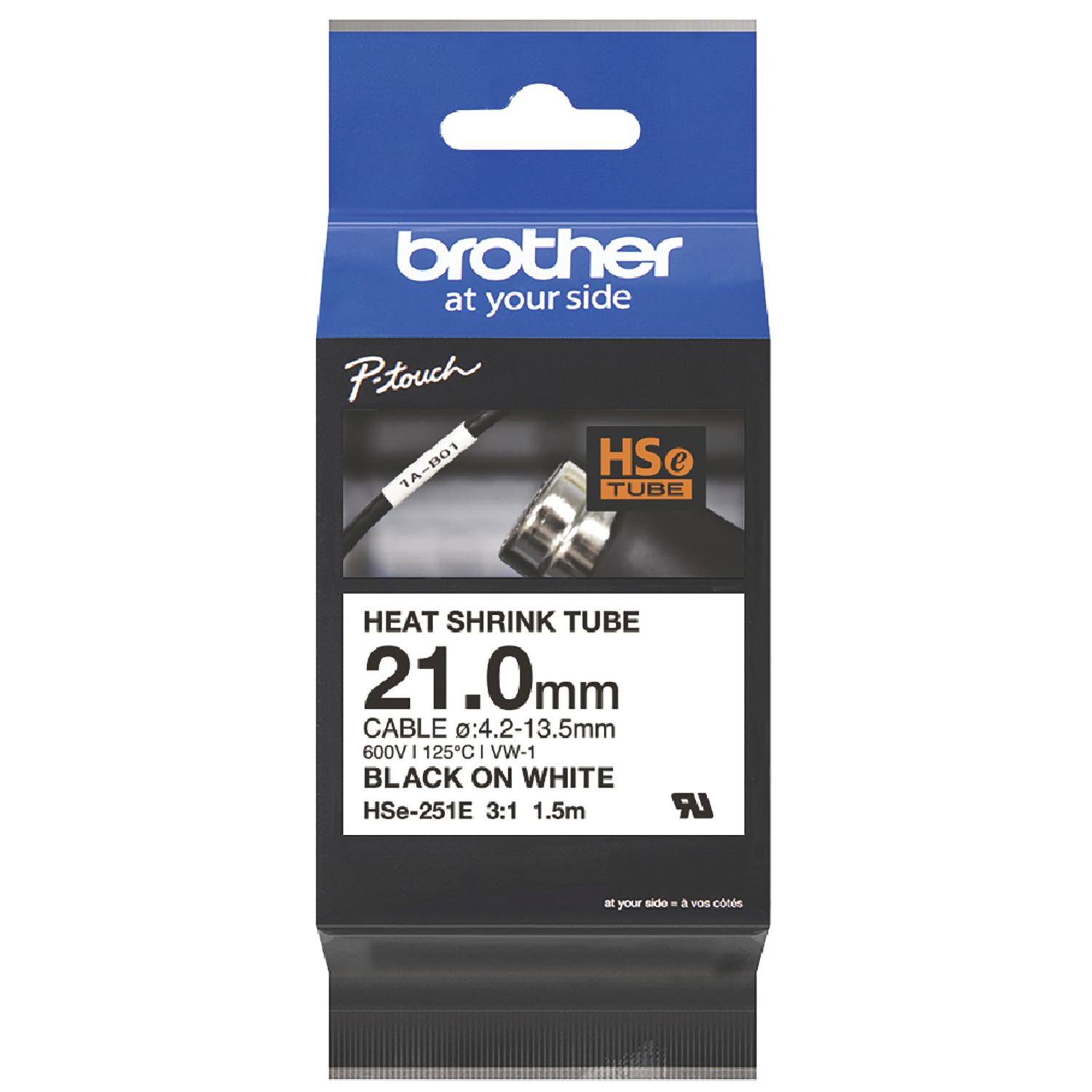Brother HSE251E Heat Shrink Tube Tape 21.0mm x 1.5m (461KL)