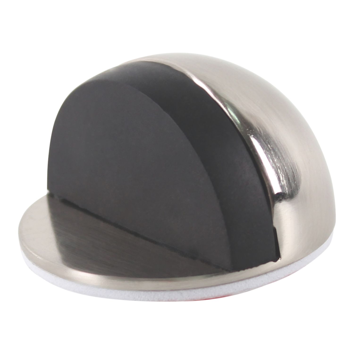 Smith & Locke Half Round Door Stops 43 x 26mm Satin Nickel 3 Pack (462TL)
